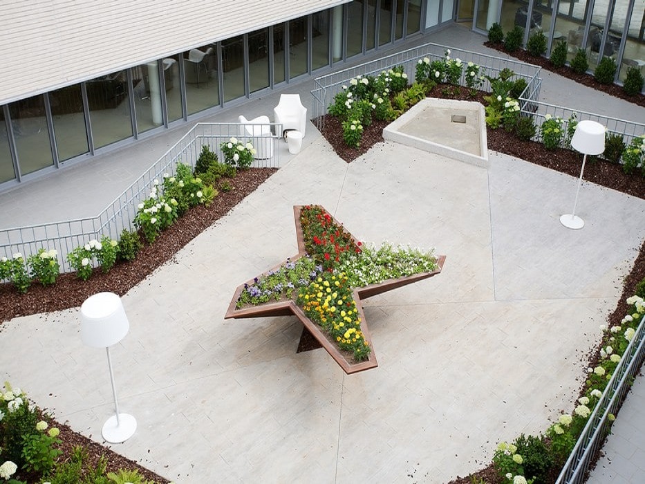 Jardinière en acier corten